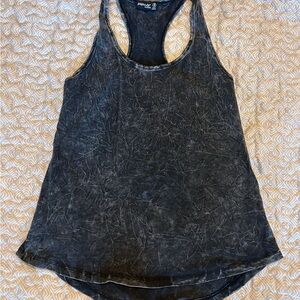 Popular Basics Charcoal Racerback Tank Top